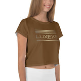 Gold Lines Crop Tee