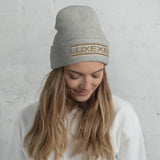 Gold Bar Cuffed Beanie