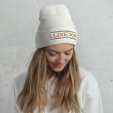 Gold Bar Cuffed Beanie