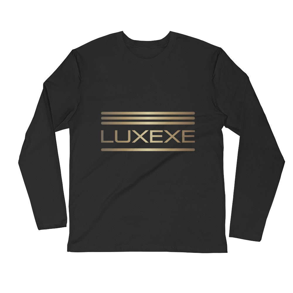 Gold Lines Long Sleeve Fitted Crew