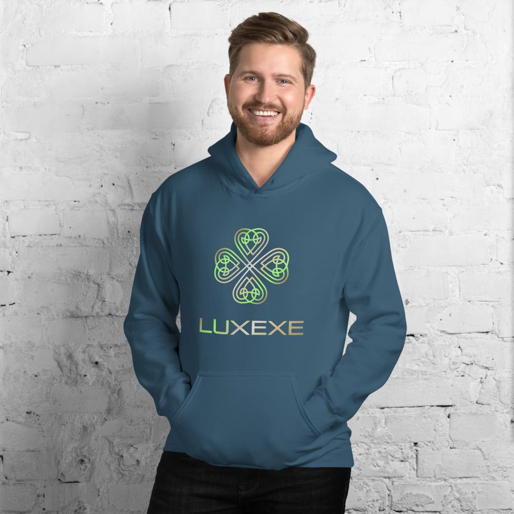 Indigo Blue Shamrock Hoodie